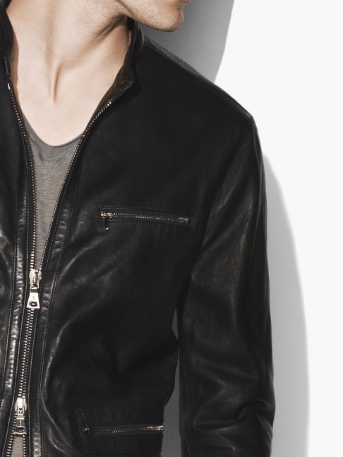 Leather Jacket Shoulder Chain 